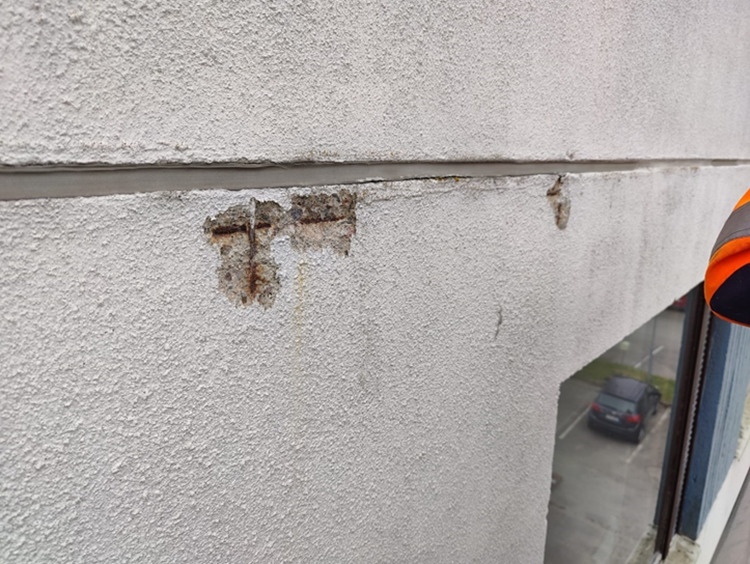 Ruostuneen teräksen halkeama